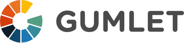 Logo of Gumlet with stylized letter G formed by colorful segments and text Gumlet in bold.