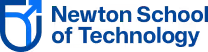 Newton School of Technology logo in blue with a shield mark.